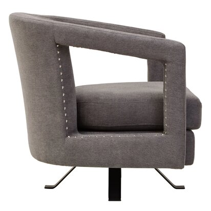 Calervia Ash Velvet Swivel Chair