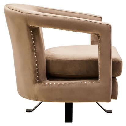 Calervia Mink Velvet Swivel Chair