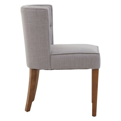 Belihurst Grey Fabric Curved Dining Chair