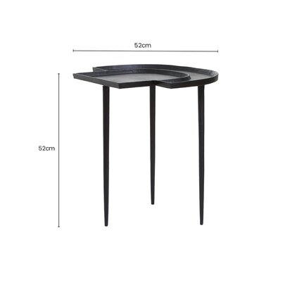 Simbolo Black Nickel Top Side Table