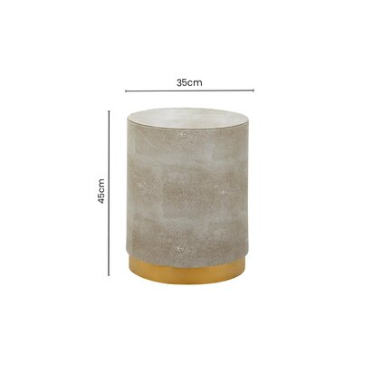 Valenwick Shagreen Effect Round Stool and Side Table