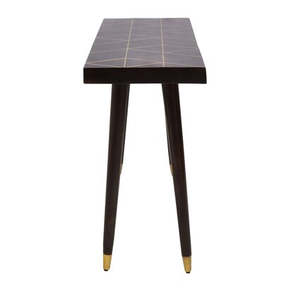 Valisley Mango Wood and Gold Finish Console Table