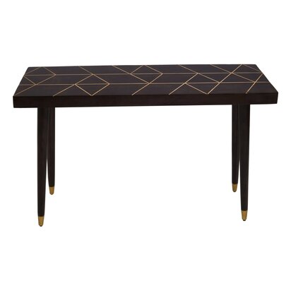 Valisley Mango Wood and Gold Finish Console Table