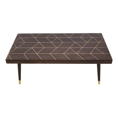 Valisley Mango Wood And Gold Finishing Coffee Table