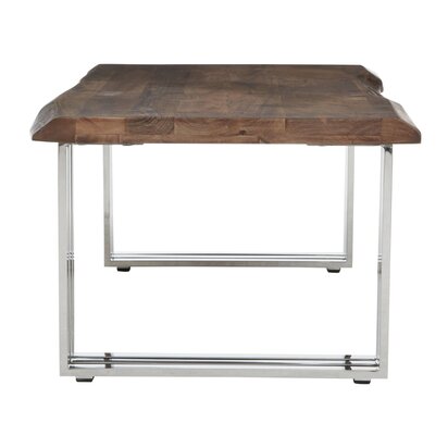 Viowana Acacia Wood And Silver Coffee Table