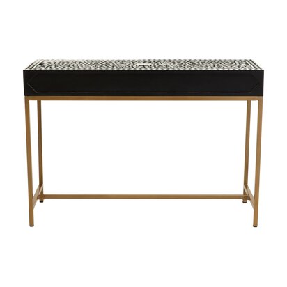Fusion Bone Inlay Console Table With 2 Drawers