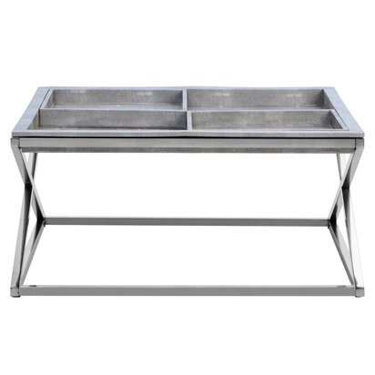 Cardona Grey Shagreen Effect Tray Coffee Table