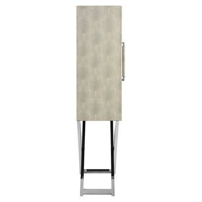 Cardona Two Door Grey Shagreen Effect Cabinet