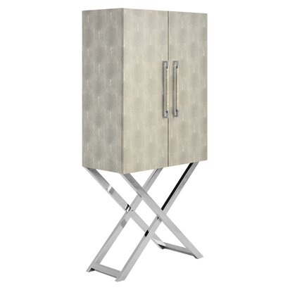 Cardona Two Door Grey Shagreen Effect Cabinet