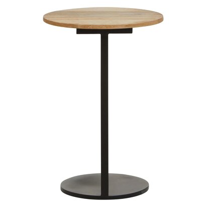 Unaercott Side Table With Round Wooden Top