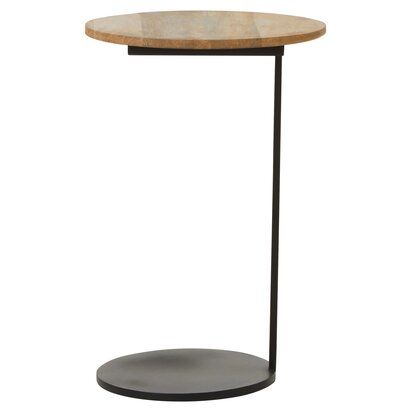 Unaercott Side Table With Round Wooden Top