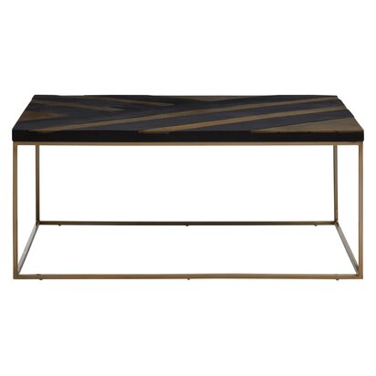 Rivormere Black Acacia Wood with Gold Inlay Coffee Table