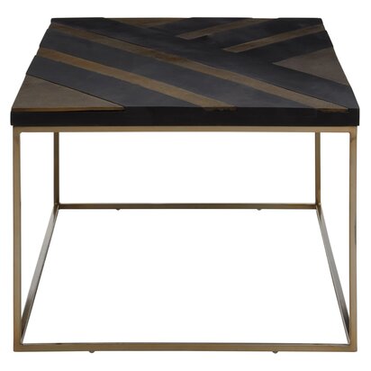 Rivormere Black Acacia Wood with Gold Inlay Coffee Table