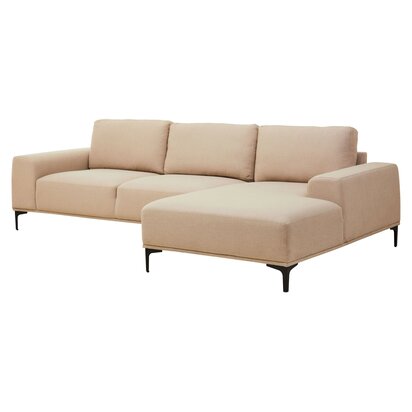 Penermere 3 Seat Natural Fabric Right Chaise Sofa