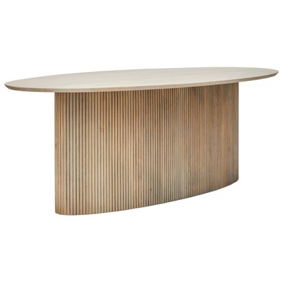 Beaton Grey Mango Wood Oval Dining Table