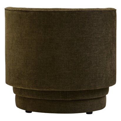 Delorgate Forest Green Chenille Effect Curved Chair