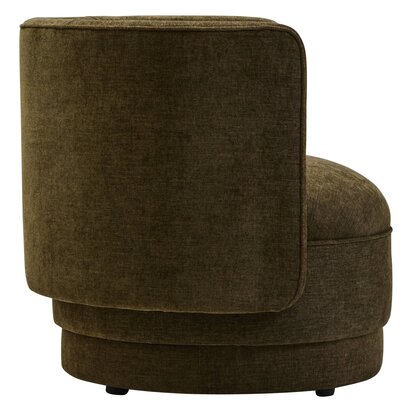 Delorgate Forest Green Chenille Effect Curved Chair