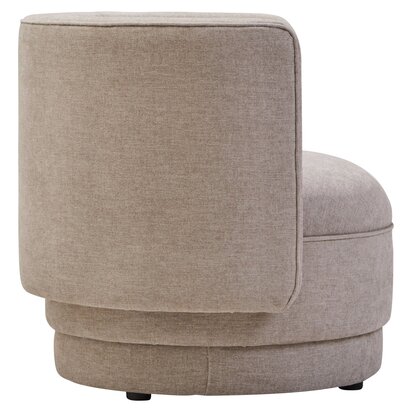 Delorgate Taupe Chenille Effect Curved Chair