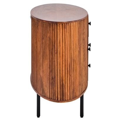 Beaton Two Door Three Drawer Mango Wood Oval Sideboard