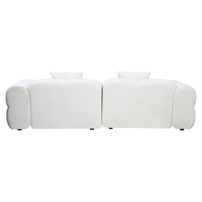 Oruria Cream Textured Fabric Large 3 Seater Sofa