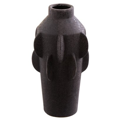 Ariora Black Textured Stoneware Large Vase