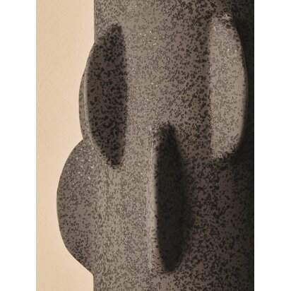 Ariora Black Textured Stoneware Small Vase