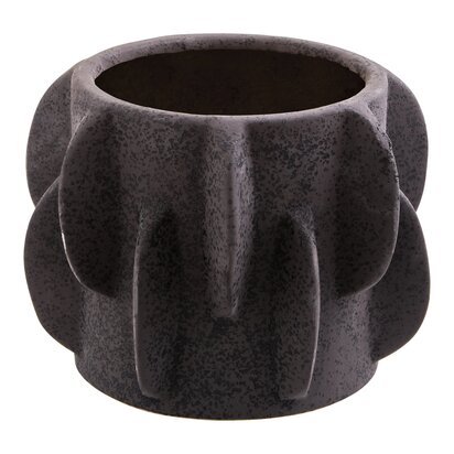 Ariora Black Textured Stoneware Small Planter