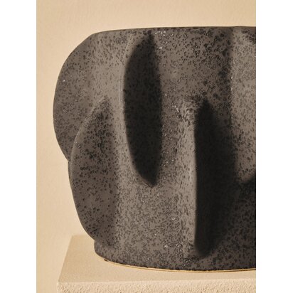 Ariora Black Textured Stoneware Small Planter