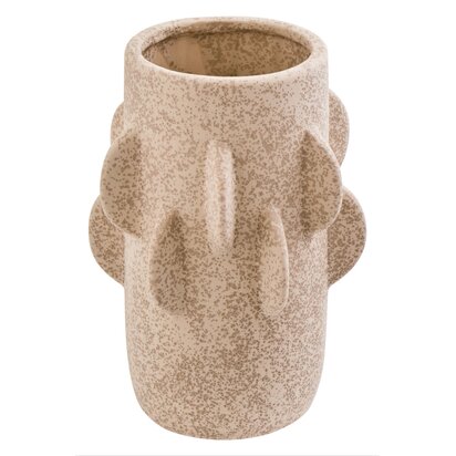 Ariora Cream Textured Stoneware Small Vase