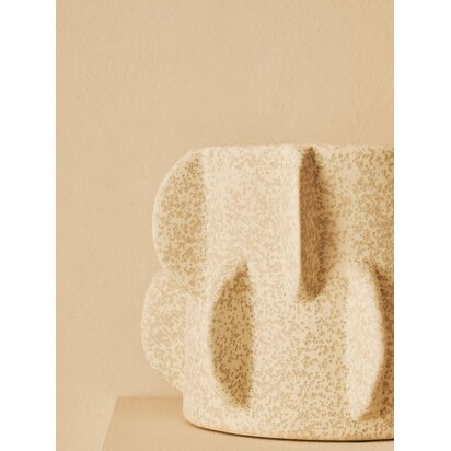 Ariora Cream Textured Stoneware Small Planter