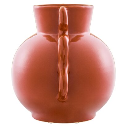 Aluria Burnt Orange Small Vase with Abstract Handles