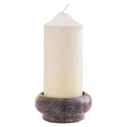 Vioerbrok Forest Green Marble Pillar Candle Holder