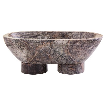 Vioerbrok Forest Green Marble Pedestal Bowl