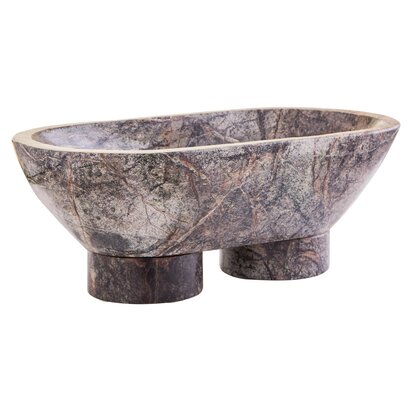 Vioerbrok Forest Green Marble Pedestal Bowl