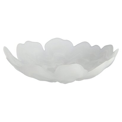 Peniadale Fluted White Glass Plate