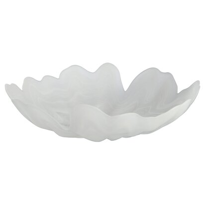 Peniadale Fluted White Glass Plate