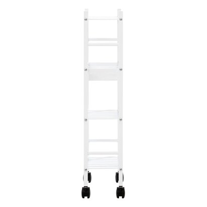 Veroford 4 Tier White Trolley with Basket