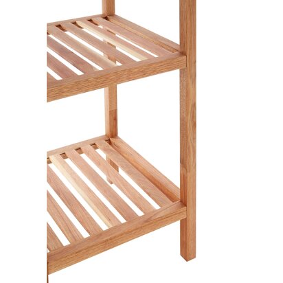 Seleyton 5 Tier Walnut Wood Tall Shelf Unit