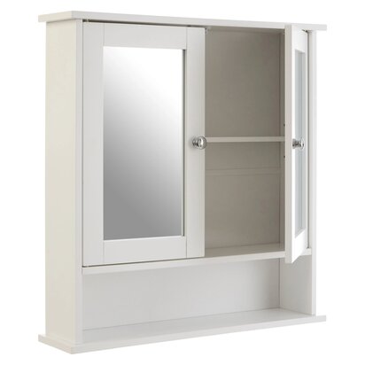 Siaiana Bathroom Cabinet With Mirrored Doors