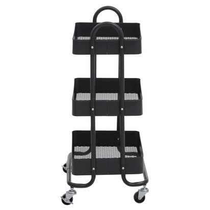 Belora Three Tier Black Metal Trolley