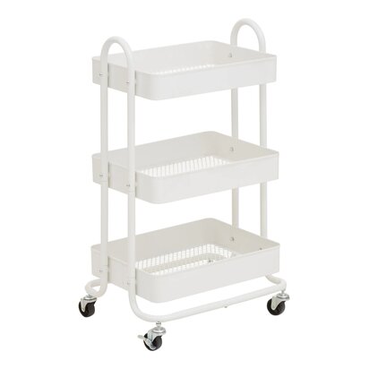 Belora Three Tier White Metal Trolley