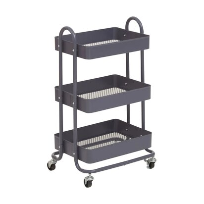 Belora Three Tier Grey Metal Trolley