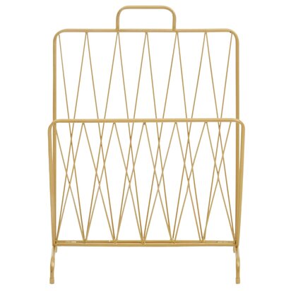 Beavale Gold Finish Magazine Rack