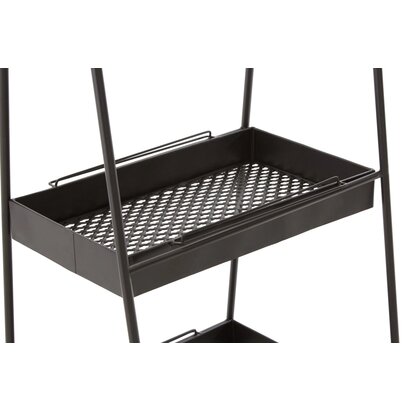 Harisfield Black Metal Storage Rack