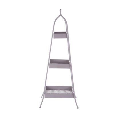 Harisfield Grey Metal Storage Rack