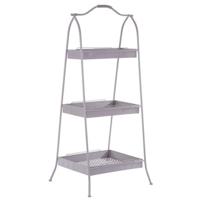 Harisfield Grey Metal Storage Rack