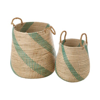 Julelora Set of 2 Seagrass Storage Baskets