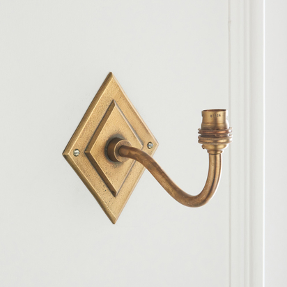Hitchin Wall Fitting Wall light Antique brass plate
