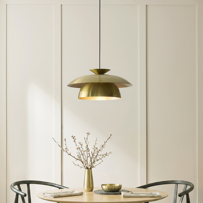 Stamford Pendant Pendant light Satin brass plate