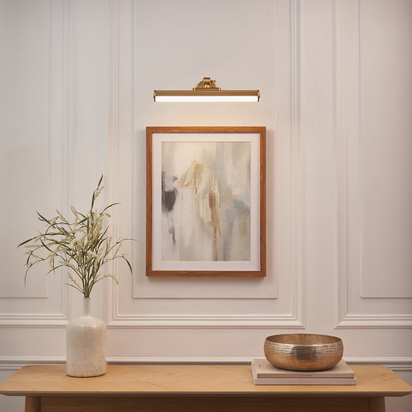 Dorking Picture Light Wall light Warm brass plate & frosted pc